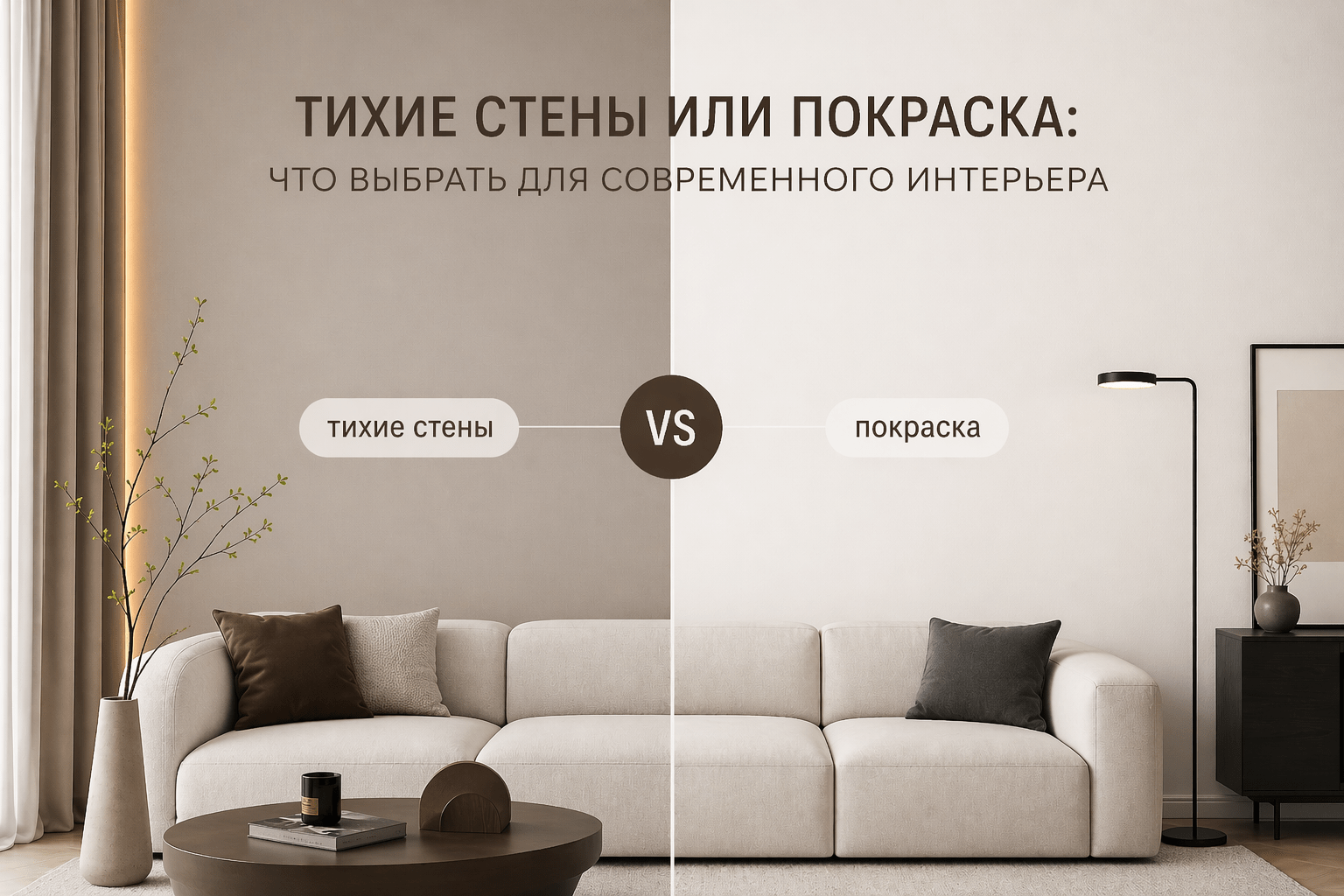Тихие стены и покраска в современном интерьере — сравнение вариантов отделки стен